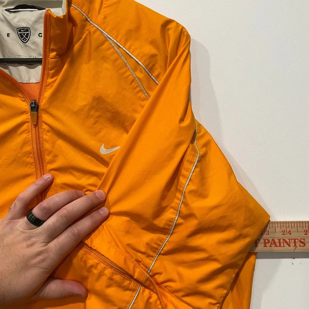 Nike Golf Men's Orange Lightweight Zip‎ Up Jacket Convertible Sleeves Size 2XL